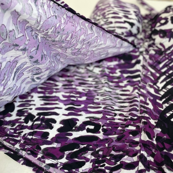 Cacique Purple Leopard Tankini Swim top - Picture 2 of 9